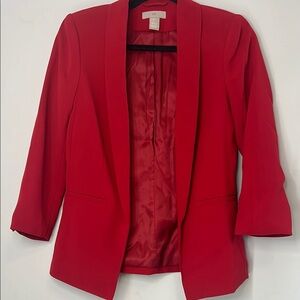 H&M‎ Women's Elegant Red Business Casual Formal Holiday Blazer Size 2